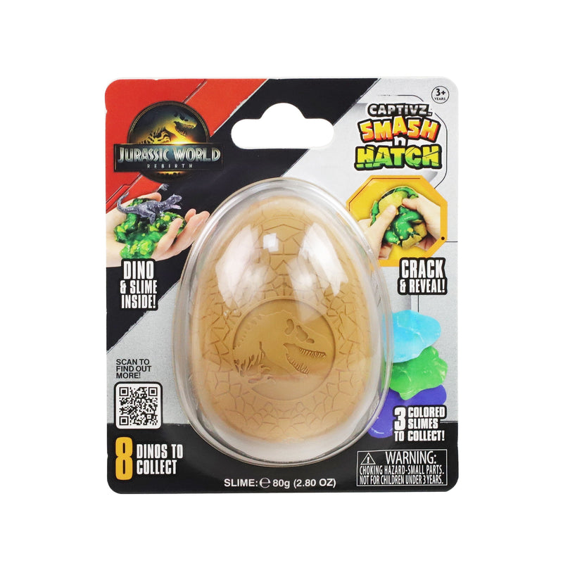 Jurassic World Rebirth Captivz Smash N Hatch Dinosaur Collectible Action Figure Ages 3+